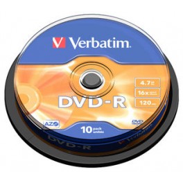 DVD-R 4.7GB 16X 10Pk Spindle